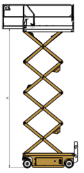Εναέριος συντήρησης ψαλιδιού ανελκυστήρων επέκτασης πίνακας ανελκυστήρων πλατφορμών αυτοπροωθούμενος